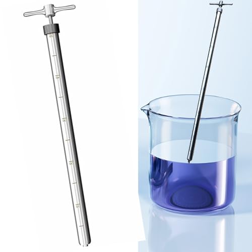 Ultra Light Liquid Sampler Tube for Chemical Testing, Stainless Steel Liquid Sample Collection Kit, T Handle Water Sampling Probe w/Graduated Scale