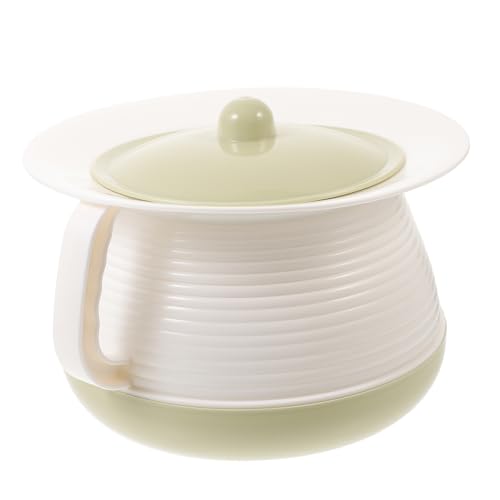 GARVALON シーシー加厚プラスチック製携帯用尿盆 蓋付きスピットーン 高齢者 子供 妊婦向け耐久性容器 ポータブル尿器 トイレ補助用便利排泄用品