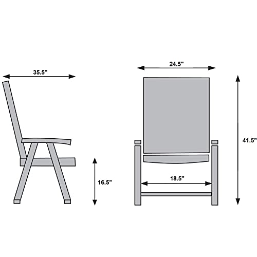 KETTLER Sieger White Resin Lawn Chair, Premium German Made Folding Armchair, Outdoor Patio Furniture 4-Position Folding Chair by KETTLER - Image 7