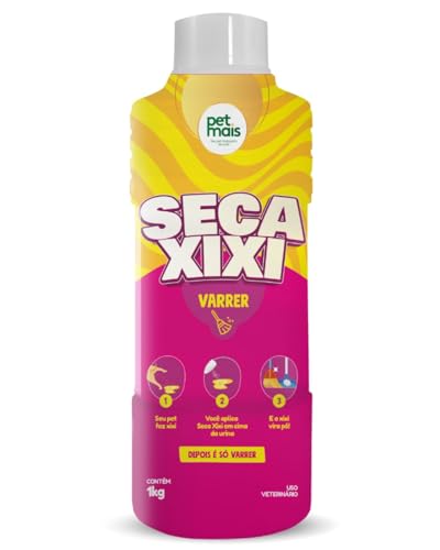 Seca Xixi 1kg, Varrer Urina Pó Higieniza e Neutraliza Odor para Cachorros e Gatos PETMAIS