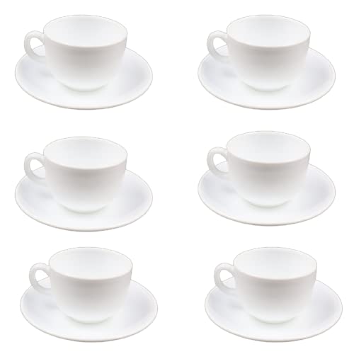 Buy SMARTRATE Opalware Glass Cup & Saucer Set Mug and Saucer
