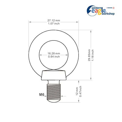 Image of 10Pcs 304 Stainless Steel M6 Male Thread Machinery Shoulder Lifting Ring Eye Bolt