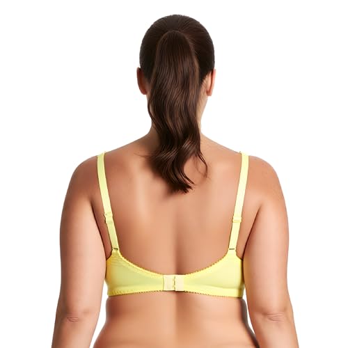 Image of Curve Muse Women's Minimizer Unlined Underwire Bra with Lace Embroidery-2 Pack