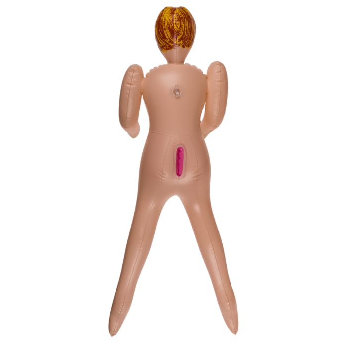 Bambola gonfiabile mini per feste, addio al celibato, 66 cm, 3 motivi assortiti, rosa, con confezione regalo
