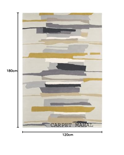 Image of Carpet Mahal Export Quality Tuffted Pure Woollen Carpet for Living Room Bedroom Size 4 x 6 feet (120X180 Cm) Color-Multi