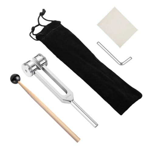 Image of HASTHIP 256Hz Tuning Fork, 21.5cm Aluminum Alloy Music Tuning Fork for Sound Healing, Instrument Tuning & Meditation Therapy, with Velvet Drawstring Storage Bag & Striker
