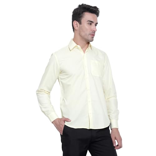 Image of Tee Projekt Premium Plain Cotton Shirt for Men | Cotton Shirt | Casual Shirt | Solid Shirt | Full Sleeves | Formal Shirt