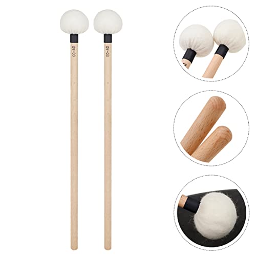 2 piezas baquetas con mango de fieltro para percusión miniatura 2