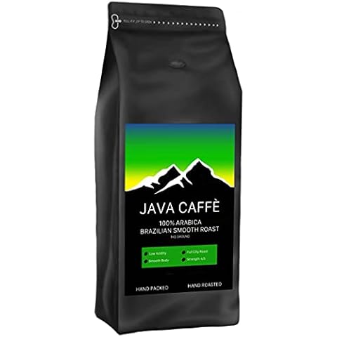 Java Caffe Brazilian Smooth Full Medium Roast Ground Coffee (1 x 1kg) - Hand Roasted Coffee For Cafetieres & Filter Machines Cover