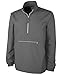 Charles River Riverbank Pack-N-Go Half Zip Pullover Jacket Unisex Relaxed Fit, Grey, X-Large