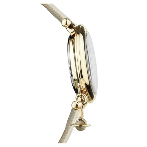 Vivienne Westwood Orb Pop Womens Quartz Watch with Champagne Dial and Beige Leather Strap VV006GDCM3
