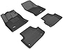 3D MAXpider All-Weather Floor Mats for Audi A3 / S3 Sedan 2015-2020 / A3 Sportback E-TRON 2016-2019 / RS3 2017-2020 Custom Fit Car Floor Liners, Kagu Series (1st & 2nd Row, Black)
