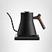 Fellow Stagg EKG Pro Studio Edition Electric Gooseneck Kettle - Pour-Over Coffee, Tea, Quick Heating, Precise Temperature Control, Scheduling, Built-in Brew Timer-Matte Black with Walnut Handle, 0.9 L