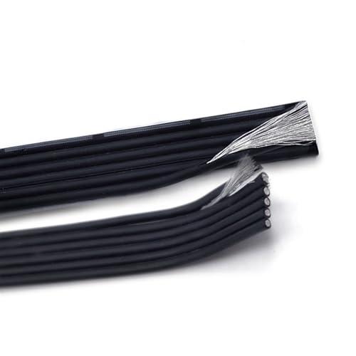 Outdoor Extension 10 Meters Super Soft Silicone Parallel Wire High Temperature Resistant 2P 3P 4P 5P 6P 8P 30AWG to 20AWG Multi Core Copper Cable Solar sheathed(22AWG,10meter 8pins)