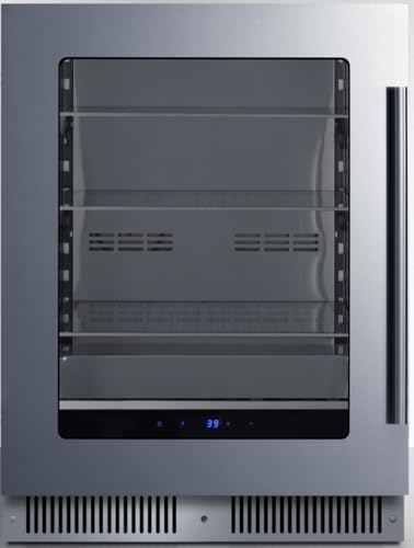 Summit 24” Built-In Beverage Center, Shallow 18” Depth, Stainless Steel - SDHG2443LHD (Left Handed Door Swing)