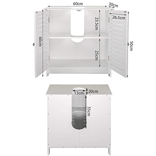 EUGAD-Armario-Bajo-Lavabo-Mueble-para-Debajo-de-Lavabo-Mueble-Lavabo-de-Bano-Almacenamientocon-2-Puertas-MDF-60-x-30-x-60-cm-Blanco-0016WY