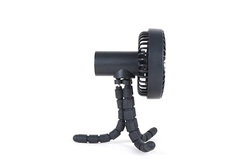 LittleLife USB Rechargeable Buggy Fan, Safe, Flexible, Portable Stroller Fan for Pram Pushchair, Baby, Black, 23.5 x 11 x 10.8 cm - Image 3