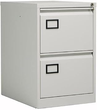Horison Industries Lockable 2 Drawer Filing Cabinet, Metal, 28x17x24in