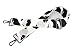 Sangle de poche avec paillettes - Camouflage blanc argenté - 5 cm de largeur - Longueur réglable - Sangle de poche pour changer - Sangle de poche - Sangle de poche individuelle