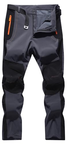 Women's Snow Ski Pants Fleece Lined Winter Outdoor Waterproof Insulated Warm Softshell Hiking Cargo Pants