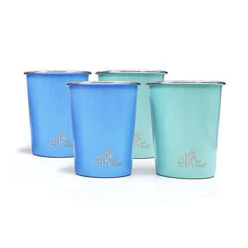 Image of Elk and Friends Stainless Steel 8oz Cups for Kids & Toddlers | 4 Pack | Available in 8oz/12oz/16oz