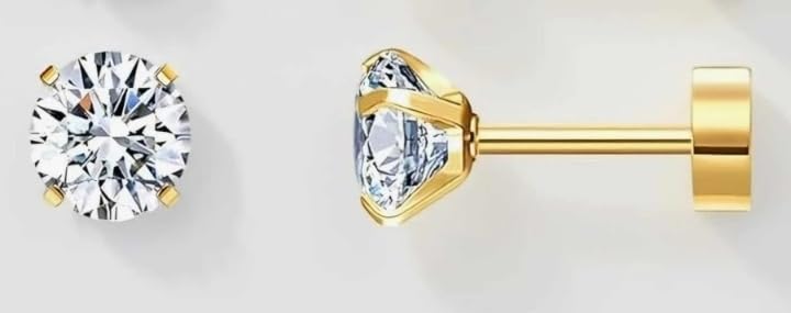Generic T TRENDY MART Classic Stud Earring, Gold - Image 2