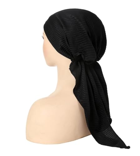 ® 4Pack Women Head Scarf Pre-Tied Head Scarves Sleep Turban Hat Beanie Scarf Headwear2