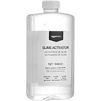 Amazon Basics Slime Activator Solution 1 QT (946ml), Easy to Use, Washable, Clear, Stretchy, Mess-Free