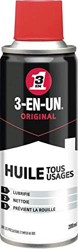 3-EN-UN Original • Huile tous Usages • Aérosol • Sans silicone • Odeur de citronelle • Pour des centaines d'utilisations • 200 ML