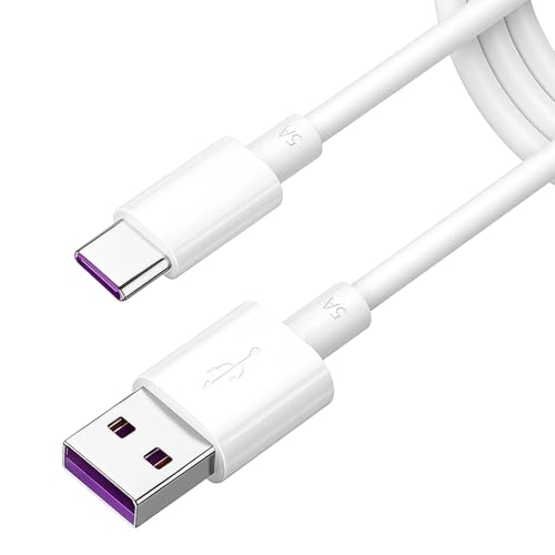 NUDVMUCH Cable de carga USB Tipo C 40W SuperCharge de 2M, compatible con Huawi P30, P20, Mate 30, 20, 10, P10 Plus, para Honor 20 70 Note 10, Galaxy S8 S9 S10E