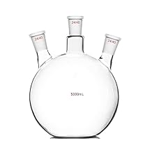 5000ml,24/40,3-Neck,Flat Bottom,Glass Flask,5L,Three Necks,Lab Bottle