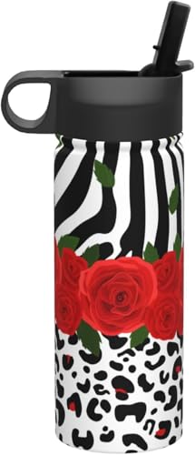 ヒョウ柄 豹柄 (1) 水筒 真空断熱 保温 保冷 スポーツボトル 人気 ステンレスボトル スポーツ飲料対応 漏れない 直飲み530ml 男の子 女の子 おしゃれ プレゼント