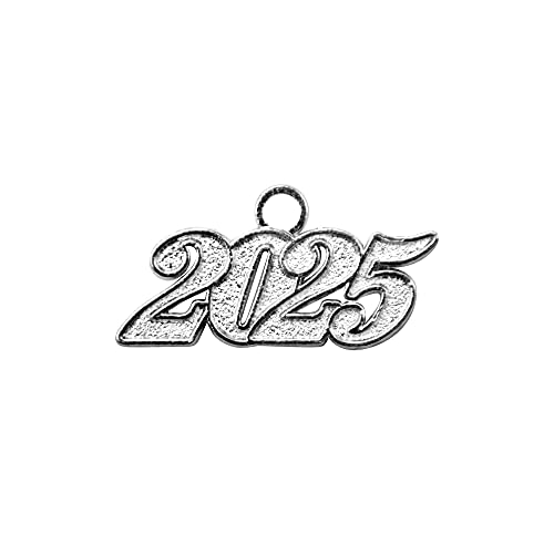 Endea Graduation Tassel Date Charm Silver Year (Silver 2025)