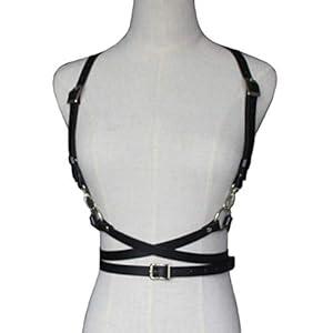 CIIXI Harnas Club Vrouwen Handgemaakte Underbust Zwarte Taille Riem Lederen Bodysuit Lingerie Jarretel Vrouwen…