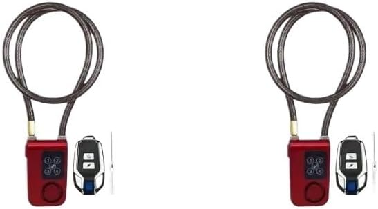 Bike Locks Heavy Duty/Bicycle Chain/Cycling Lock,Codes for Bike Cycle, Moto, Door, Gate Fence(1 Red 2pcs)