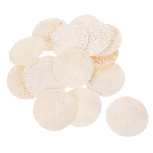 FONDOTIN 18 Piezas Almohadillas Exfoliantes de Esponja Natural de Lufa Suaves y Duraderas para Limpieza Facial y Corporal Diaria para Spa Baño y Ducha