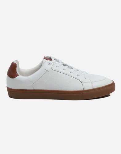Image of Monte Carlo Mens Solid Lace Up Genuine Leather Casual Sneaker (201800FW)