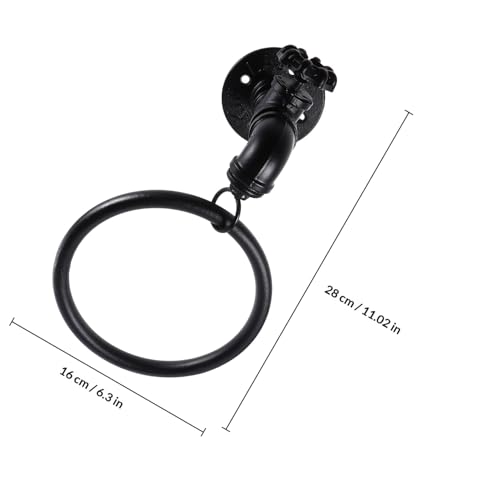 Porte-serviette cuisine noir métallique robinet rétro