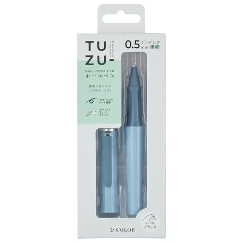 Stylo gel Sailor TUZU noir contre la fatigue de la main lors de l'écriture