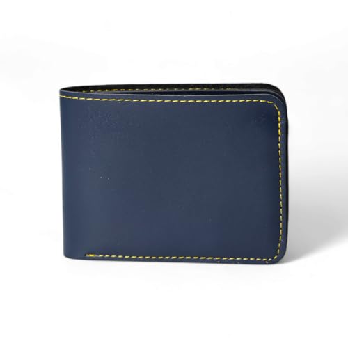 Men's Leather Bifold Wallet, (Blue)3