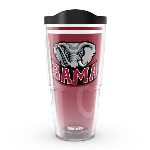 Image of Tervis Alabama Crimson Tide - Forever Fan Made in USA Double Walled Insulated Tumbler Travel Cup Keeps Drinks Cold & Hot, 24oz, Classic