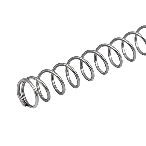 sourcingmap 0.5mmx6mmx305mm Manganese Steel Compression Springs Black 2pcs - Image 3