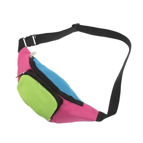 LALAFINA Riñonera Deportiva y Múltiples Bolsillos Sistema de Doble Hebilla Estilo Vintage Tela Oxford para Mujer para Viajes y Entrenamientos
