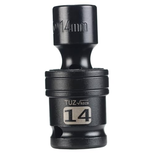 Image of 1 /2 inch Universal Joint Socket.1 /2-Inch Drive Shallow Impact Universal Joint Swivel Socket.Chrome Molybdenum Steel.6 Point, Metric 14mm