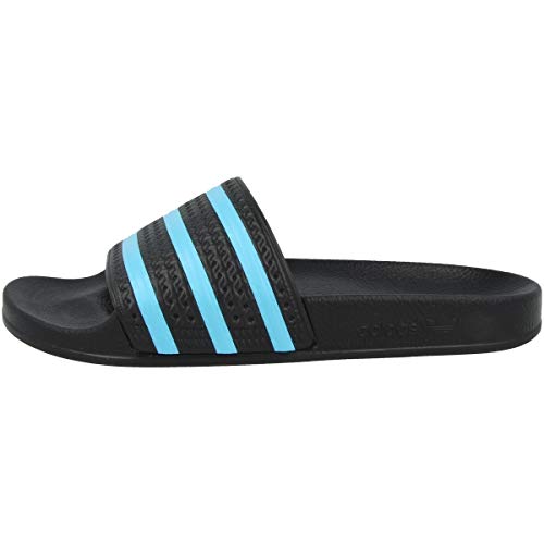 Image of adidas Men's Adilette Gymnastics Shoe, Core Black /Blue Glow /Core Black, 14 UK
