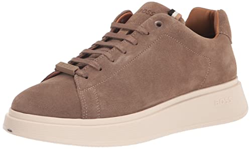 Image of BOSS Mens Suede Sneakers with Rubber Sole