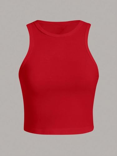 Image of Toochki Tops for Women Crop Top for Women's Tank Activewear Tee Sports Casual Work Out Wear Round Neck Cotton Camisole Pack of 2