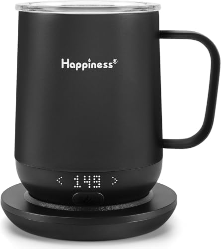Happiness Smart Heated Coffee Mug,12oz Rechargeable Electric ...