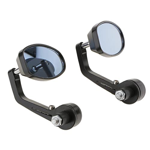 AutokraftZ Motorcycle Handlebar Mirrors for KTM, Bajaj, and More - Side View Edge Mirrors, Universal Fit for Duke, RC, Dominar, Pulsar - Sleek Design, Easy Installation, Waterproof| 1 Pair