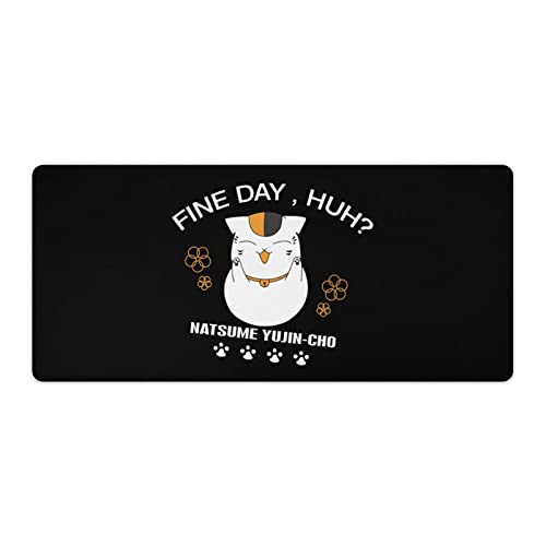 アニメ ゲーミング マウスパッド 大型 夏目友人帳 ニャンコ先生 猫 オフィスデスクマット おしゃれ プレイマット 滑り止 快適操作性 多機能 可愛い 滑り止め コンピューターデスクマット 柔軟 長方形 デスクマット ゲーム オフィス ホーム用 男女兼用